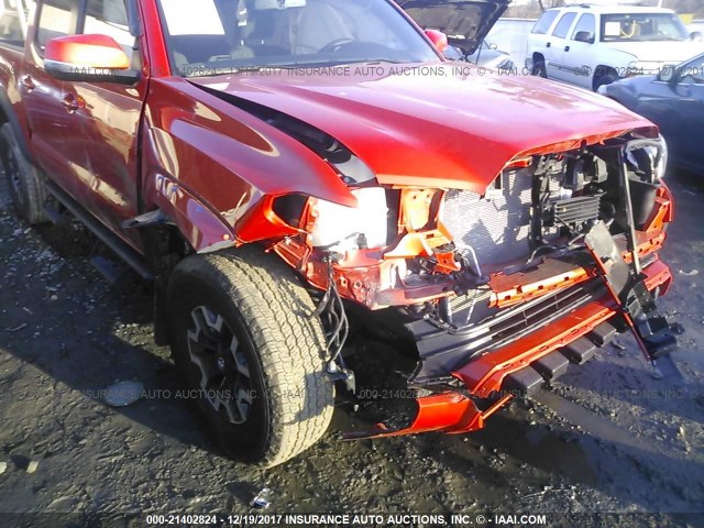 3TMCZ5AN3HM086147 - 2017 TOYOTA TACOMA DBL CAB/SR/TRDSPT/OR/PRO Қызғылт сары фото 6