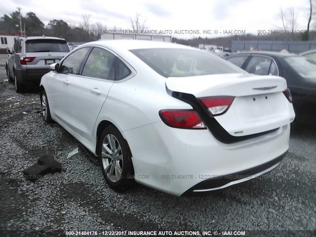 1C3CCCAB3FN571147 - 2015 CHRYSLER 200 LIMITED WHITE photo 3