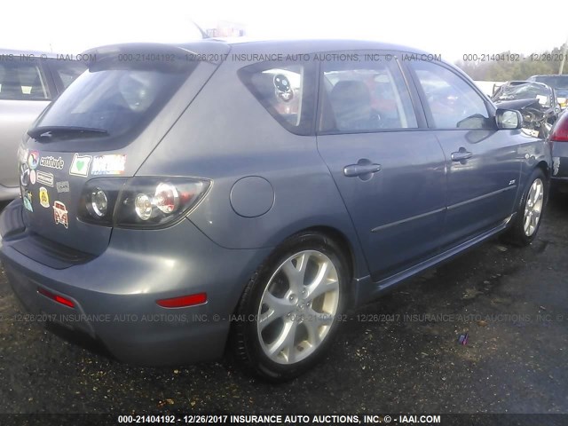 JM1BK344381818703 - 2008 MAZDA 3 HATCHBACK GRAY photo 4