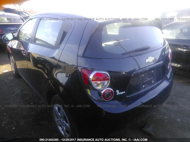 1G1JA6SHXD4191229 - 2013 CHEVROLET SONIC LS 黑色 照片 3