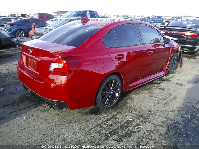 JF1VA1D60F8808050 - 2015 SUBARU WRX PREMIUM RED photo 4