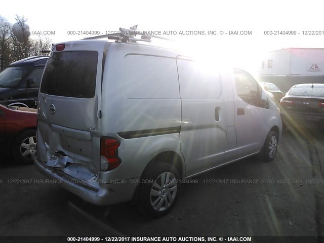 3N6CM0KN1EK699503 - 2014 NISSAN NV200 2.5S/2.5SV SILVER photo 4