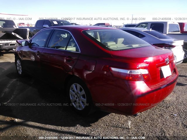 4T1BK46K57U002408 - 2007 TOYOTA CAMRY NEW GENERAT LE/XLE/SE RED photo 3