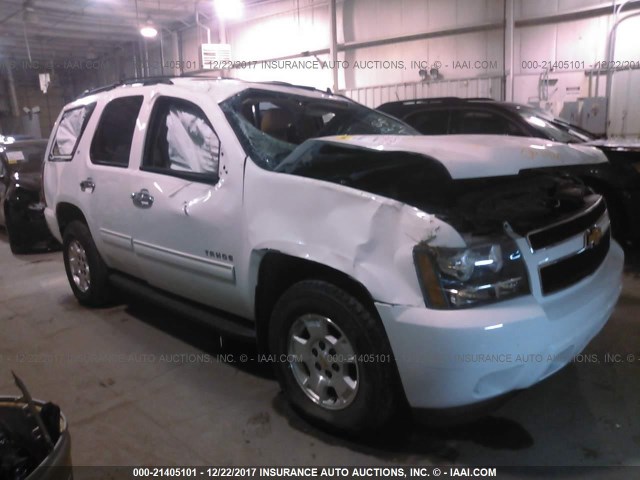 1GNUKBE07AR147629 - 2010 CHEVROLET TAHOE K1500 LT WHITE photo 1