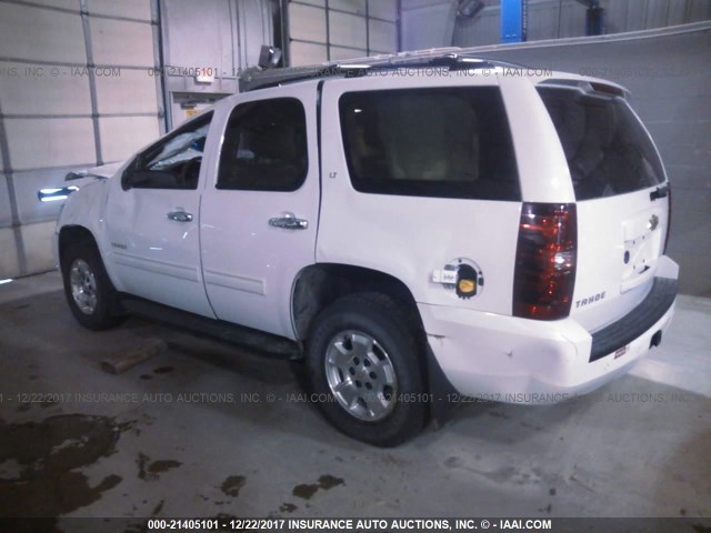 1GNUKBE07AR147629 - 2010 CHEVROLET TAHOE K1500 LT WHITE photo 3