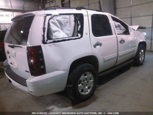 1GNUKBE07AR147629 - 2010 CHEVROLET TAHOE K1500 LT WHITE photo 4