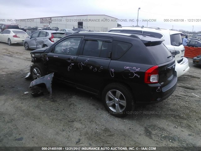 1C4NJCEB4CD626873 - 2012 JEEP COMPASS LATITUDE 黑色 照片 3