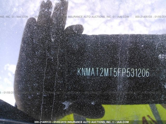 KNMAT2MT5FP531206 - 2015 NISSAN ROGUE S/SL/SV WHITE photo 9