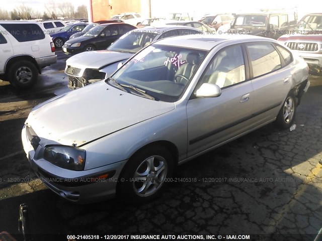 KMHDN56D05U156190 - 2005 HYUNDAI ELANTRA GLS/GT SILVER photo 2