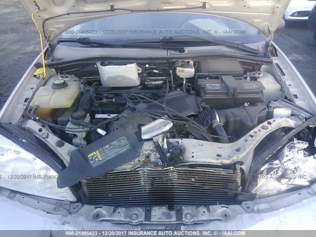 1FAFP34N67W255911 - 2007 FORD FOCUS ZX4/S/SE/SES SILVER photo 10