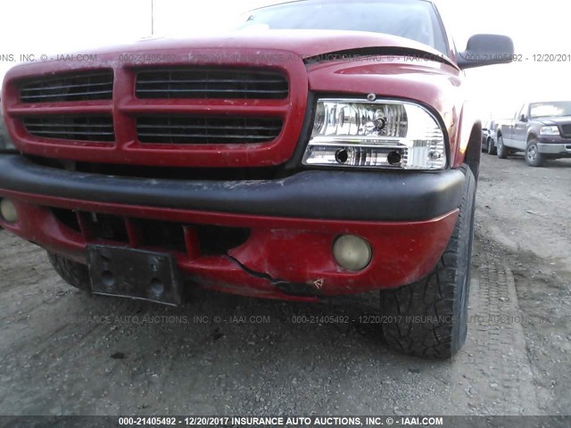 1B7HG2ANX1S229179 - 2001 DODGE DAKOTA QUAD RED photo 6