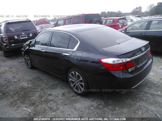 1HGCR2F59EA046494 - 2014 HONDA ACCORD SPORT BLACK photo 3