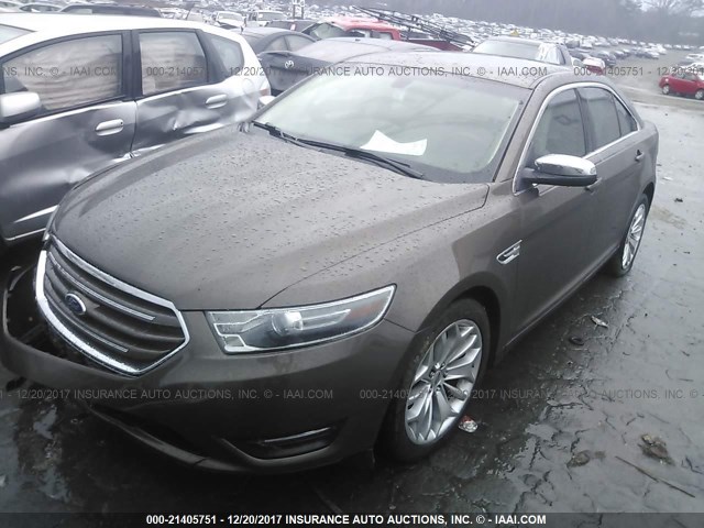 1FAHP2F89FG165526 - 2015 FORD TAURUS LIMITED GRAY photo 2