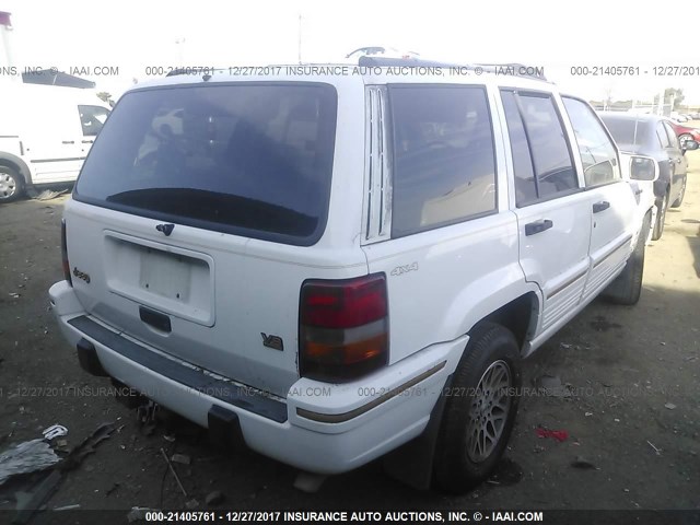 1J4GZ78Y6SC582480 - 1995 JEEP GRAND CHEROKEE LIMITED/ORVIS WHITE photo 4