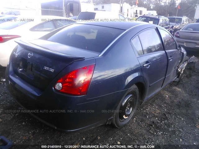 1N4BA41E17C809822 - 2007 NISSAN MAXIMA SE/SL BLUE photo 4