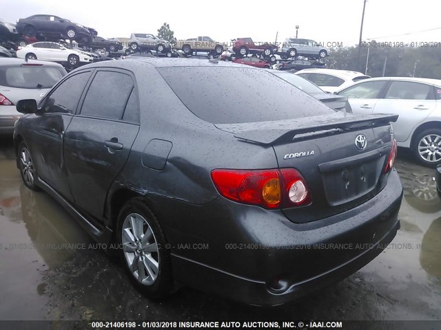 2T1BU4EE0AC435780 - 2010 TOYOTA COROLLA S/LE/XLE GRAY photo 3