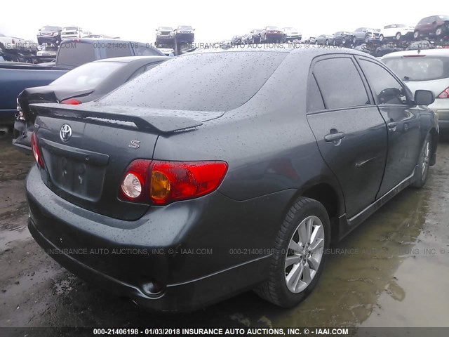 2T1BU4EE0AC435780 - 2010 TOYOTA COROLLA S/LE/XLE GRAY photo 4