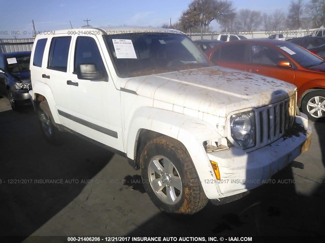 1C4PJLAK1CW113437 - 2012 JEEP LIBERTY SPORT WHITE photo 1