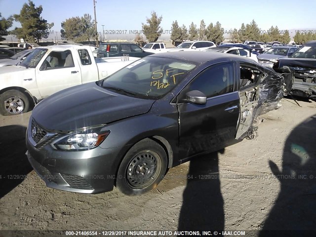 3N1AB7AP3GY282981 - 2016 NISSAN SENTRA S/SV/SR/SL GRAY photo 2