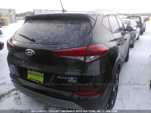 KM8J3CA2XHU368490 - 2017 HYUNDAI TUCSON LIMITED/SPORT AND ECO/SE BLACK photo 4
