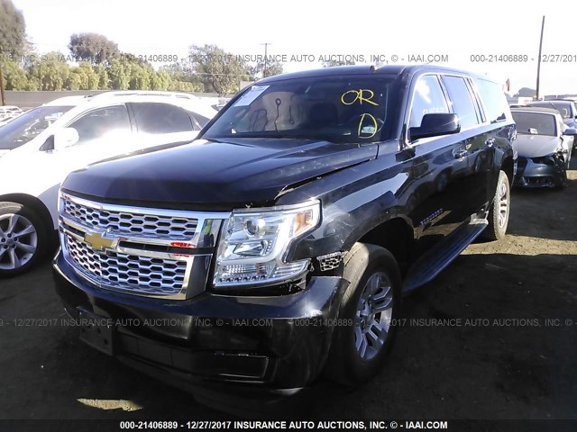 1GNSCGKC4GR267610 - 2016 CHEVROLET SUBURBAN C1500  LS BLACK photo 2