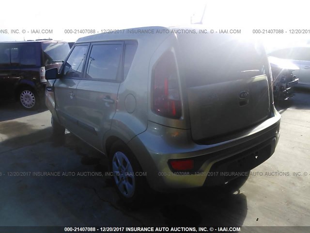 KNDJT2A52D7620850 - 2013 KIA SOUL GREEN photo 3