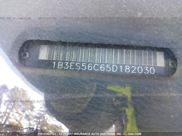 1B3ES56C65D182030 - 2005 DODGE NEON SXT GRAY photo 9