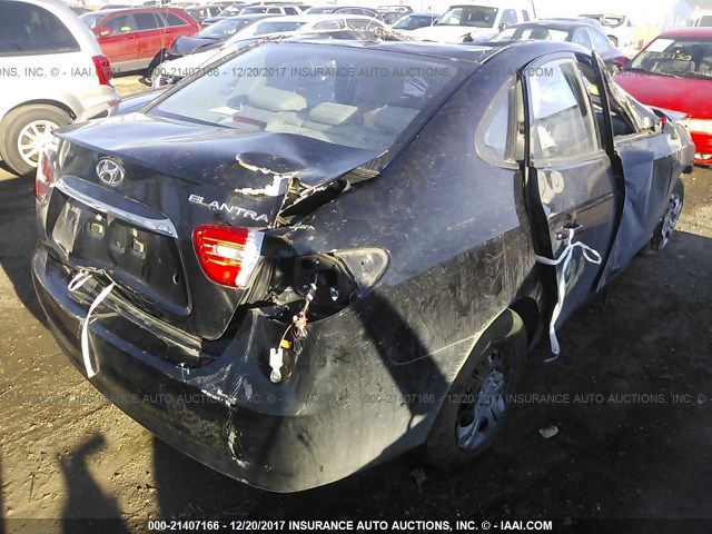 KMHDU4AD6AU990141 - 2010 HYUNDAI ELANTRA BLUE/GLS/SE BLACK photo 4