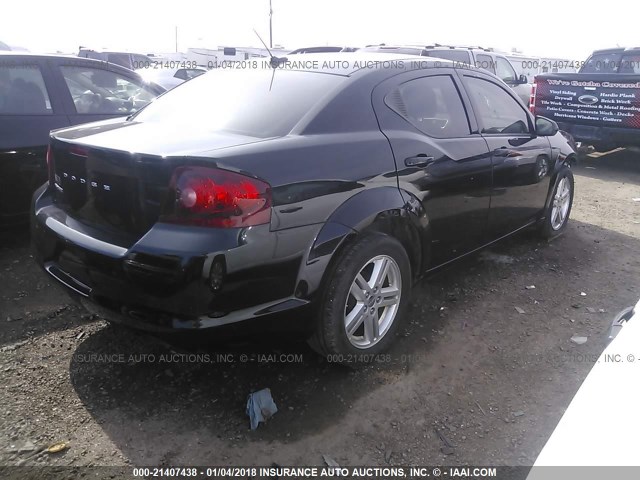 1C3CDZCB2CN142087 - 2012 DODGE AVENGER SXT BLACK photo 4