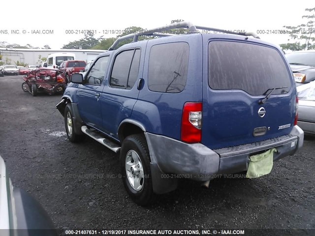 5N1ED28T24C655426 - 2004 NISSAN XTERRA XE/SE BLUE photo 3