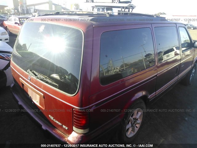 1P4GH4431SX585681 - 1995 PLYMOUTH GRAND VOYAGER SE RED photo 4