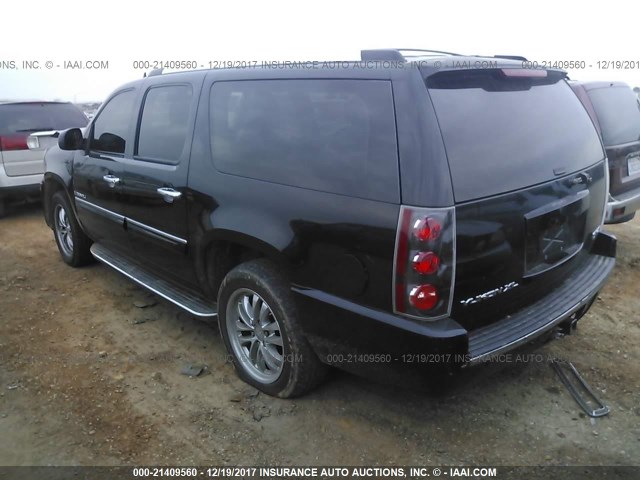 1GKFK66877J259016 - 2007 GMC YUKON XL DENALI BLACK photo 3