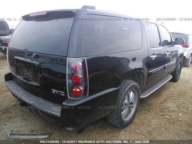 1GKFK66877J259016 - 2007 GMC YUKON XL DENALI BLACK photo 4