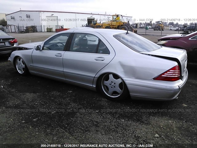 WDBNG70J12A238129 - 2002 MERCEDES-BENZ S 430 SILVER photo 3