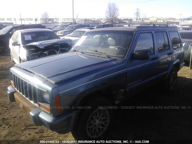 1J4FJ68SXWL129252 - 1998 JEEP CHEROKEE SPORT/CLASSIC Niebieski zdjęcie 2