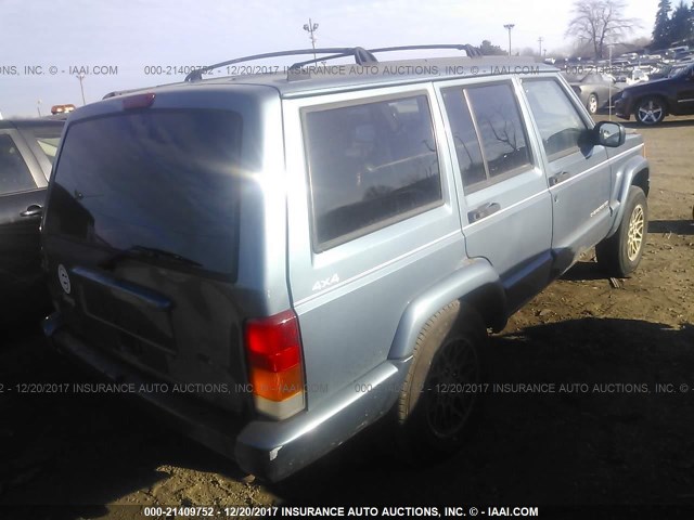 1J4FJ68SXWL129252 - 1998 JEEP CHEROKEE SPORT/CLASSIC BLUE photo 4