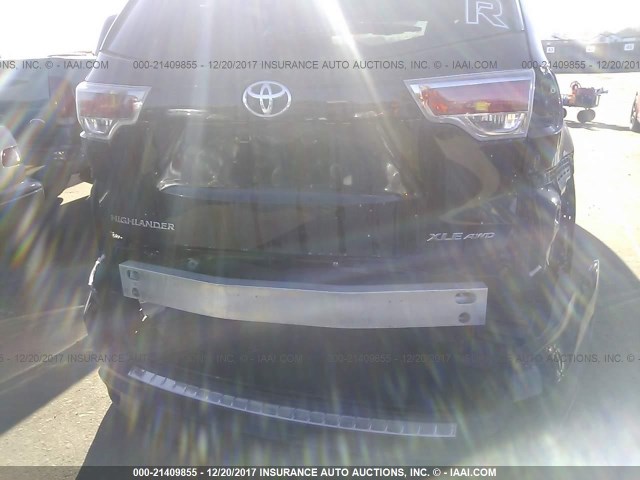 5TDJKRFH2GS337289 - 2016 TOYOTA HIGHLANDER XLE შავი ფოტო 6