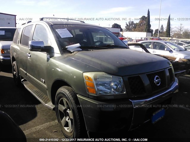 5N1AA08A65N700299 - 2005 NISSAN ARMADA SE/LE GREEN photo 1