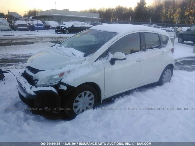 3N1CE2CP6EL383765 - 2014 NISSAN VERSA NOTE S/S PLUS/SV/SL WHITE photo 2