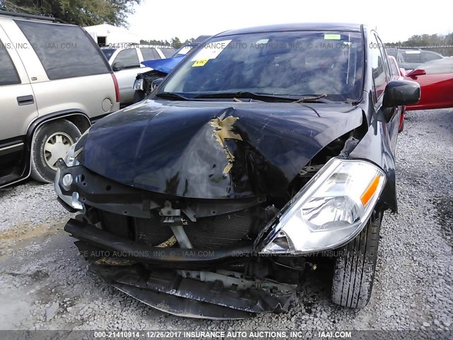 3N1BC1CP7BL411936 - 2011 NISSAN VERSA S/SL BLACK photo 6