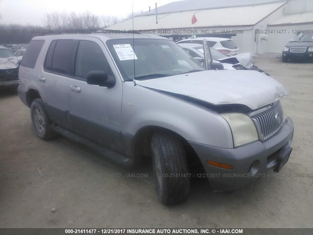 4M2ZU86E12UJ07223 - 2002 MERCURY MOUNTAINEER  SILVER photo 1