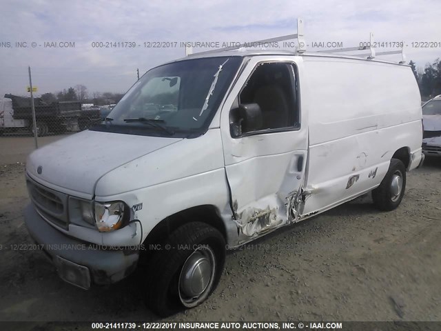 1FTNE24L72HA53614 - 2002 FORD ECONOLINE E250 VAN WHITE photo 2