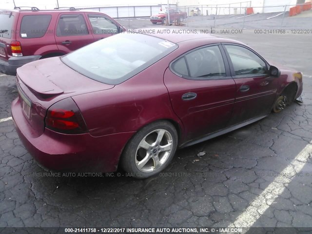 2G2WP522551217366 - 2005 PONTIAC GRAND PRIX BURGUNDY photo 4