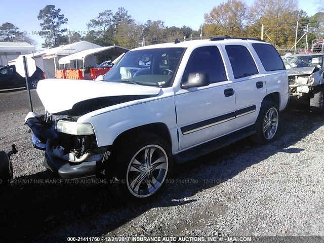 1GNEC13V26R164436 - 2006 CHEVROLET TAHOE C1500 WHITE photo 2