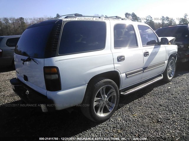 1GNEC13V26R164436 - 2006 CHEVROLET TAHOE C1500 WHITE photo 4