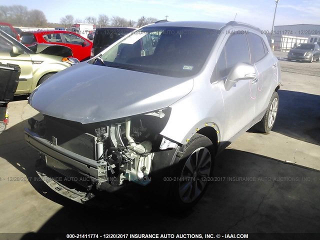 KL4CJCSB8HB010148 - 2017 BUICK ENCORE ESSENCE SILVER photo 2