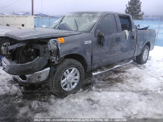 1FTPW14V58FB79279 - 2008 FORD F150 SUPERCREW GRAY photo 2