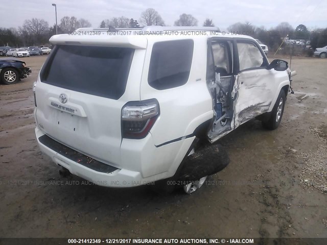 JTEBU5JR1F5254220 - 2015 TOYOTA 4RUNNER SR5/LIMITED/TRAIL/TRD PRO WHITE photo 4