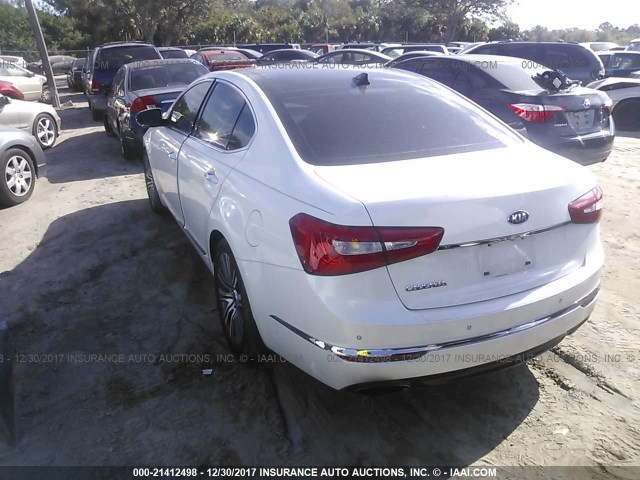 KNALN4D70E5154972 - 2014 KIA CADENZA PREMIUM/LIMITED WHITE photo 3