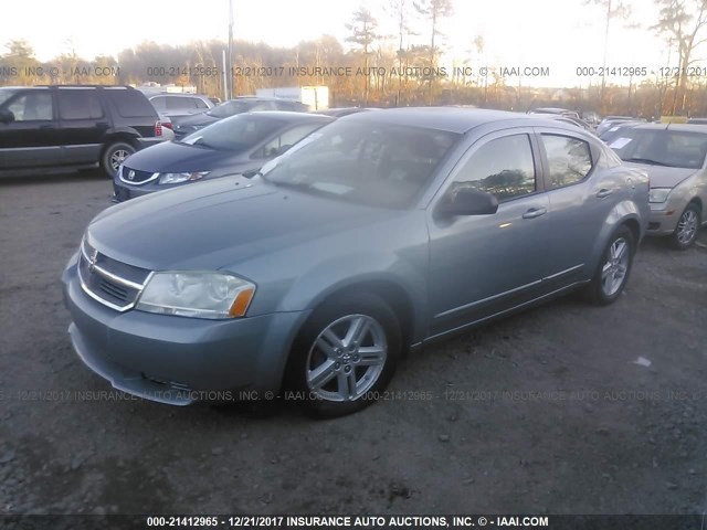 1B3LC56K98N635907 - 2008 DODGE AVENGER SXT BLUE photo 2